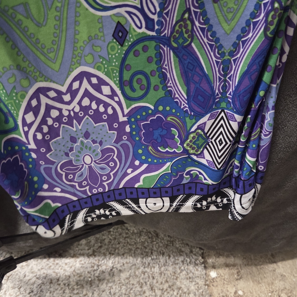 Elegant Green and Purple Wide Leg Jumpsuit - Picture 3 of 6